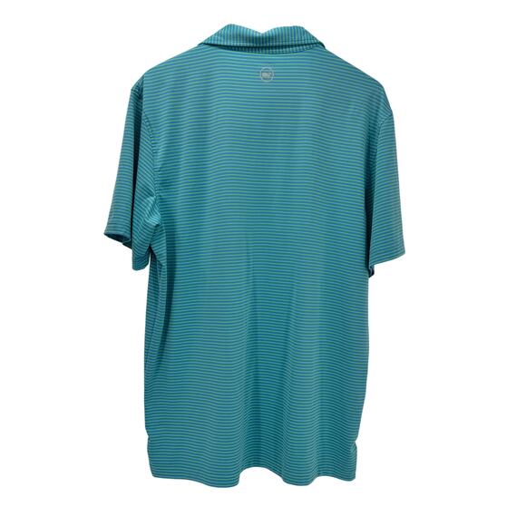 Vineyard Vines Polo Mens Large Blue Green Stripe OTG Sankaty On The Go Shirt - Picture 4 of 6